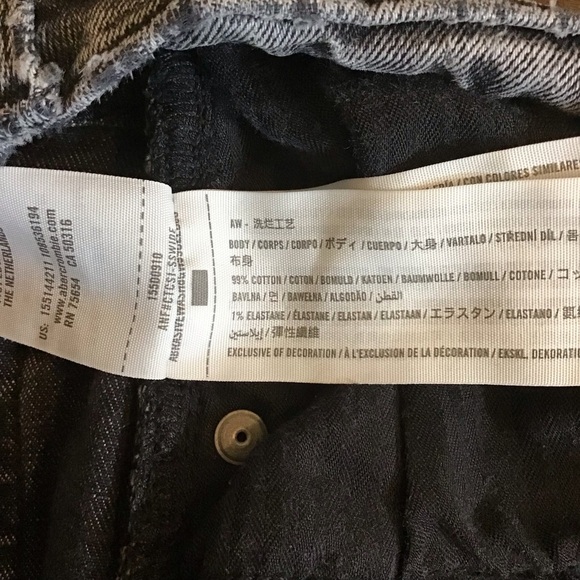 Abercrombie Fitch 10 (30) High Rise Ankle Straight Jeans Curve Love Faded Black - Picture 8 of 10